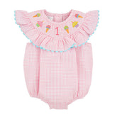 Mud Pie 1st Birthday Smocked Bubble